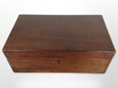 A Victorian mahogany writing slope, width 46cm.