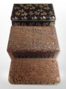 A Japanese Nurimono musical lacquered jewellery box,