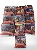 10 Hasbro Iron Man figures, boxed.