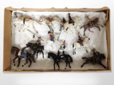 A group of diecast cavalry figures including some Britains examples.