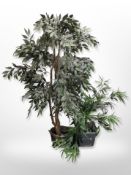 Two artificial plants,