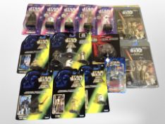 A group of Star Wars toys including Rose Art Star Wars figurine stampers, Kenner figurines, etc.