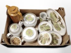 A group of Denby dinner wares and a Hornsea Saffron teapot.