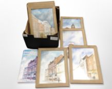 Jack Shotton (Contemporary) : Cinemas of Shields, Silence to Talkies, seven oil paintings on canvas,