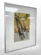 Hans Nielsen : Abstract figures, colour print, limited edition 9/550, 41cm x 51cm.