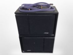 A pair of Bose Series 3 speakers with leads, height 38cm.