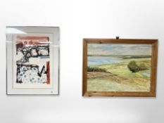 Continental school : A limited edition abstract print, 38cm x 54cm,