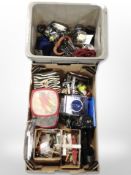 A collection of fishing reels and related equipment, hooks, lines, flies, etc.