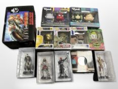 A group of Eaglemoss, Funko and other figures including Predator, Marvel, etc.