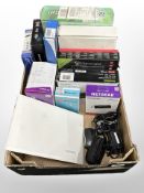 A group of electricals including Lenovo notebook, computer mouse, digital set top box, tablet, etc.