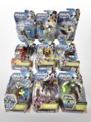 10 Mattel Max Steel figurines, boxed.