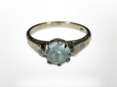 A 9ct yellow gold dress ring set with a synthetic stone, size M. CONDITION REPORT: 2.