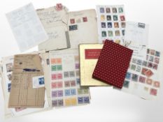 Several sheets of stamps and a Folio Society copy of Edward Fitzgerald's 'Rubaiyat of Omar Khayyam',