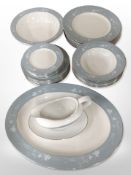 33 pieces of Royal Doulton Reflection dinner china.