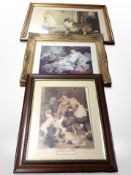 A gilt-framed Pears soap print, overall 81cm x 65cm,