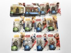 12 Hasbro Star Wars figurines, boxed.