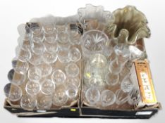 A group of 20th-century drinking glasses and vases.