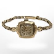 A 9ct yellow gold Lady's Record wristwatch CONDITION REPORT: Gross 14.5g.