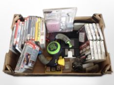A group of Nintendo DS games and console, motoring DVDs, Bop It game, etc.