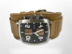 A Gent's 'NICE' wristwatch on tan leather strap