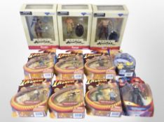 A group of Diamond Select Tomy and other toys including Avatar, Indiana Jones, Pokémon, etc.