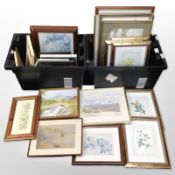 Assorted pictures and prints, oil paintings, watercolours, etc.