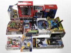 A group of Eaglemoss and other figures including Marvel, Gormiti, Avengers, etc.