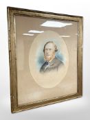 British School (late 19th century) : Portrait of Mr Hoggard, watercolour,