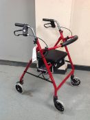 A folding mobility aid