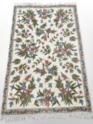 A 20th century crewel work throw,