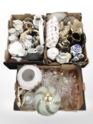 A large quantity of 20th-century ceramics and glass including Czechoslovakian tea china,