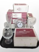A group of Royal Albert and Waterford crystal (some parts boxed)