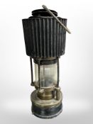 A 19th century Patterson-type HCP miner's lamp, no. 760.