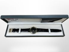 A Gent's gold plated Gucci wristwatch in box