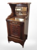 A late Victorian walnut coal receiver,