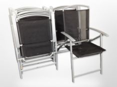 A set of ten folding garden armchairs