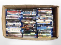 A quantity of Blu-Ray discs.