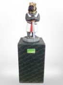 A large Robert Harrop crusader dog figurine, height 40cm, in box.
