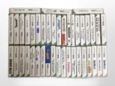 A quantity of Nintendo DS games.