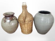 A Lovatts bulbous ring vase,