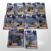 10 Hasbro Star Wars figurines, boxed.