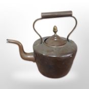 A Victorian copper kettle