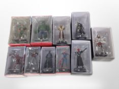 10 Eaglemoss Collections Marvel figurines, boxed.