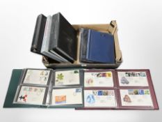 Several albums of first day covers.