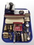 A collection of lady's and gent's wristwatches, including Casio G-Shock Blackview smartwatch,