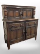 An Ercol stained elm buffet sideboard,