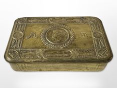 A Princess Mary 1914 Christmas tin (empty).