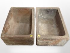 A pair of Victorian stoneware planters,