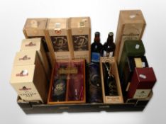 A collection of ales including Fullers, Wentworth, Hog's Back Brewery, Shepherd's Niame, etc.