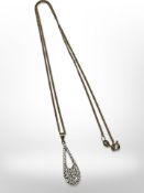 A 9ct yellow gold necklace with gold plated pendant CONDITION REPORT: Gold chain 2.